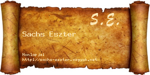 Sachs Eszter névjegykártya
